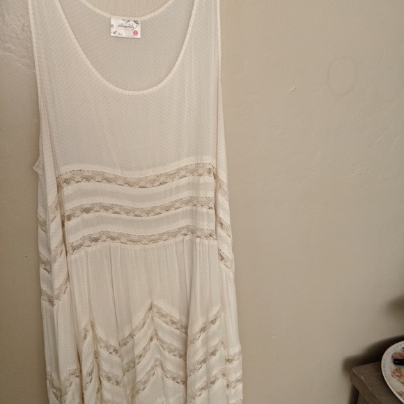 Free People | Flowy Tank Top | Color: Cream/W | L - Picture 5 of 5